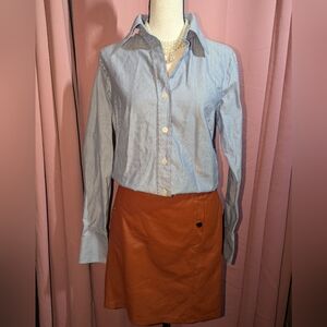 Michael Kors Herringbone Button Down Shirt 10